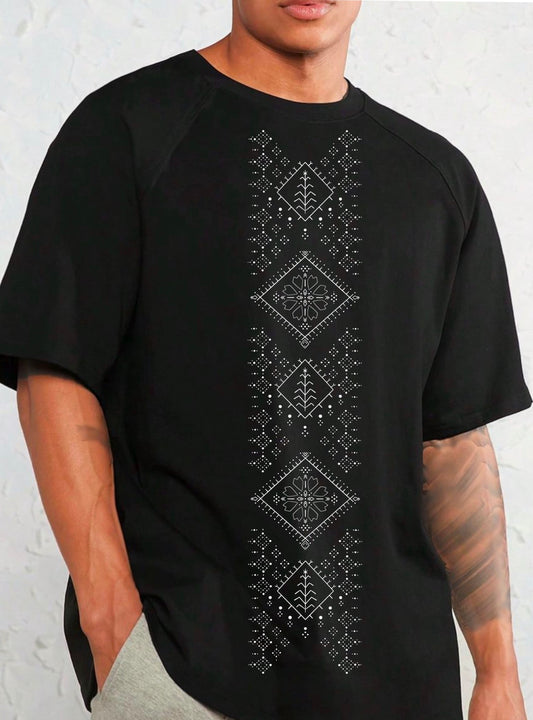 Playera oversize Cempasúchil y Maíz Negra
